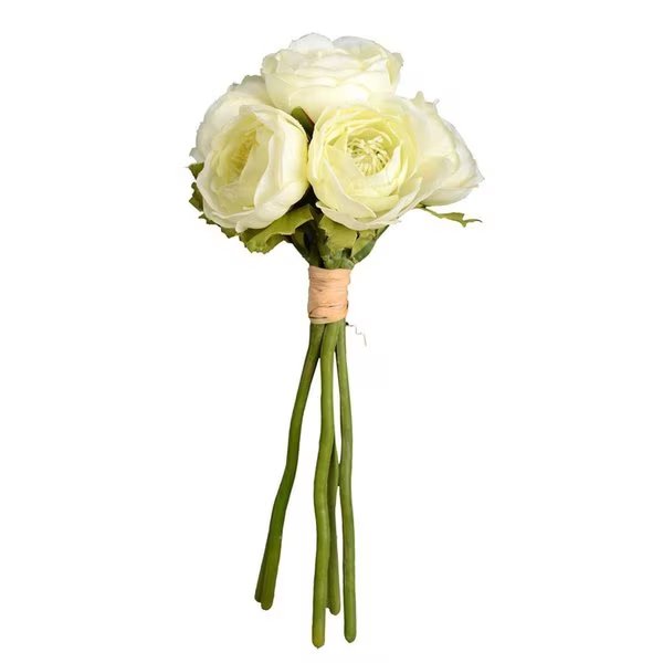 9 in. Mini White Ranunculus Spray, Vickerman, Mfr#: FA186611
